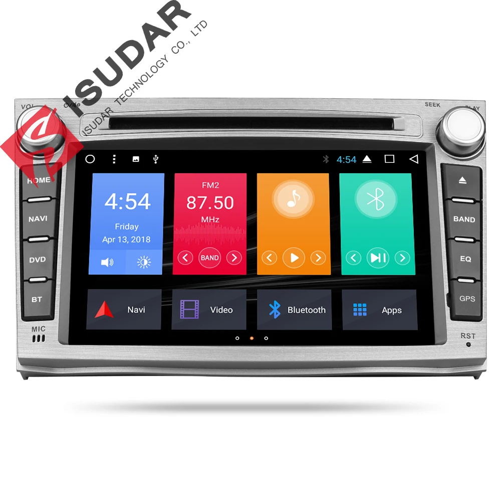 Isudar Автомобильный мультимедийный плеер 2 din для автомобиля DVD android 7.1.1 7 дюймов
