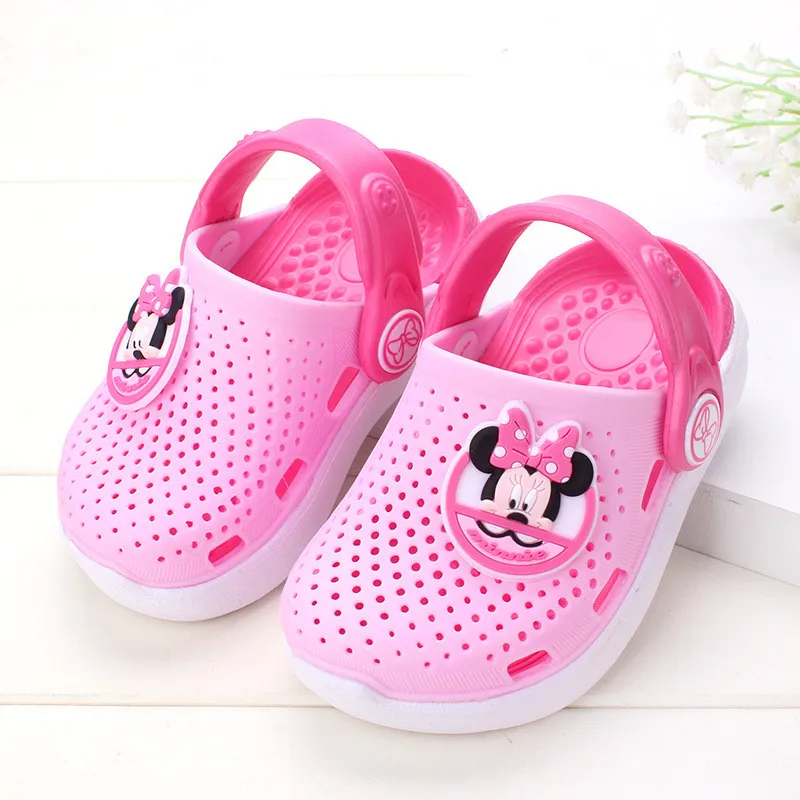 Классные тапочки для малышей с рисунком Микки Мауса сандалии маленьких
