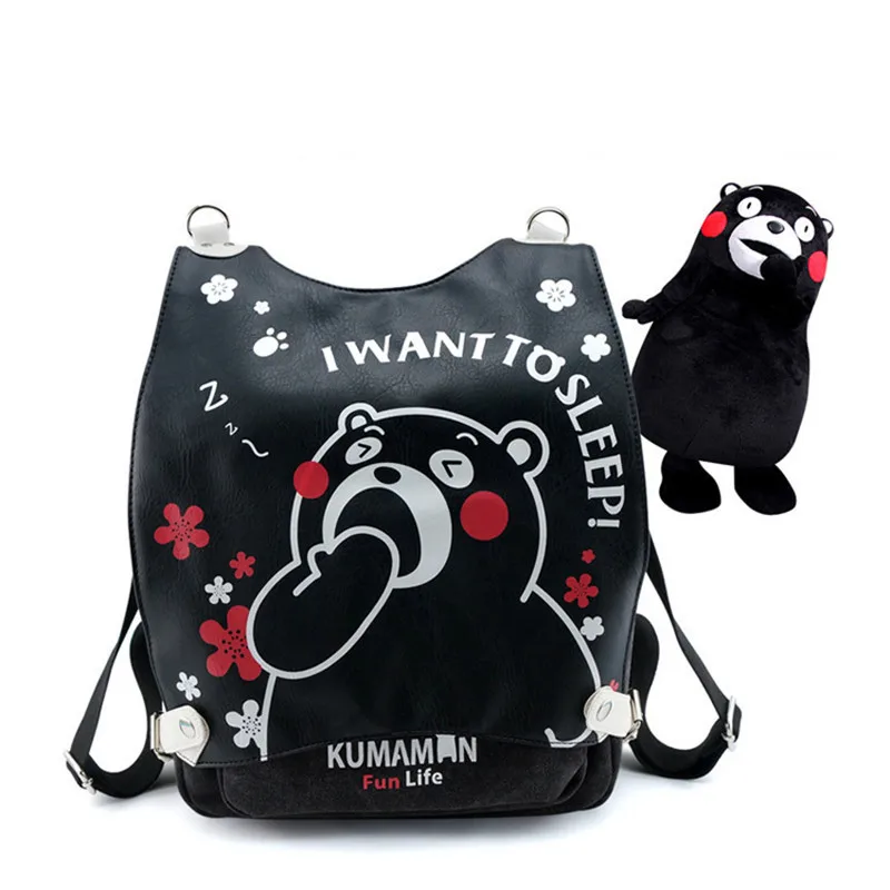 Рюкзак Kumamon Fun Life I want to Sleep из искусственной кожи с флагом| |
