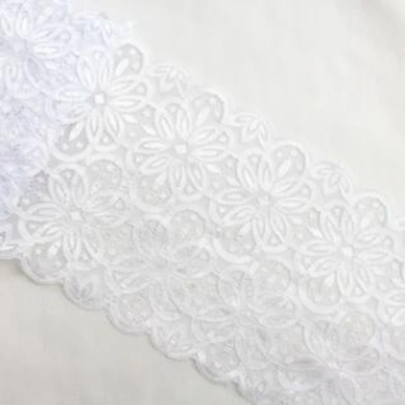 white HL 1 ярд 18 см эластичное кружево DIY ручной работы свадебное платье текстиль Одежда женское нижнее белье аксессуары HB009 - Цвет: white
