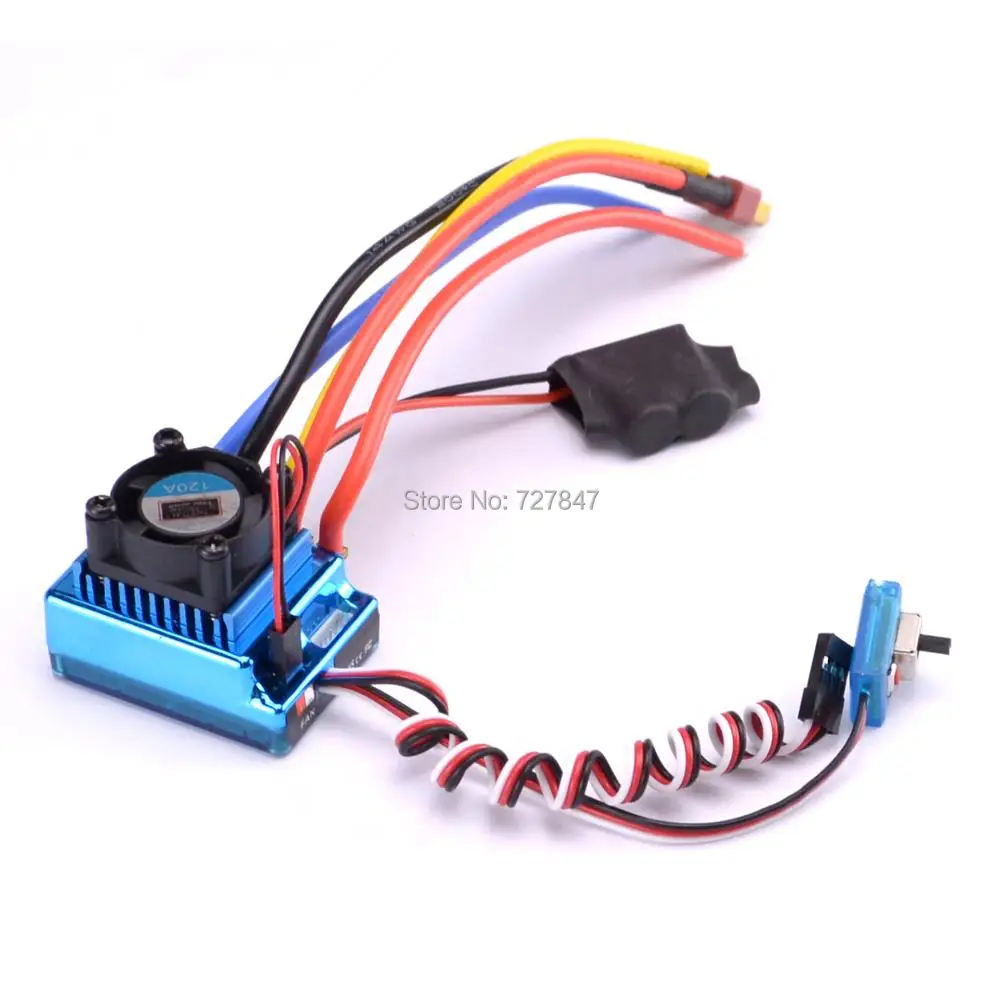 120A сенсорный Бесщеточный Регулятор скорости ESC для 1/16 1/10 1/12 RC автомобиль Гусеничный
