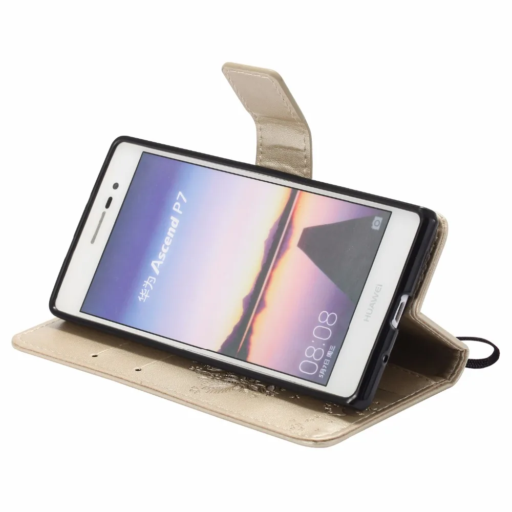 Wekays Neo 3D милый мультфильм дерево и кот тиснение бумажник флип чехлы Чехол для Huawei
