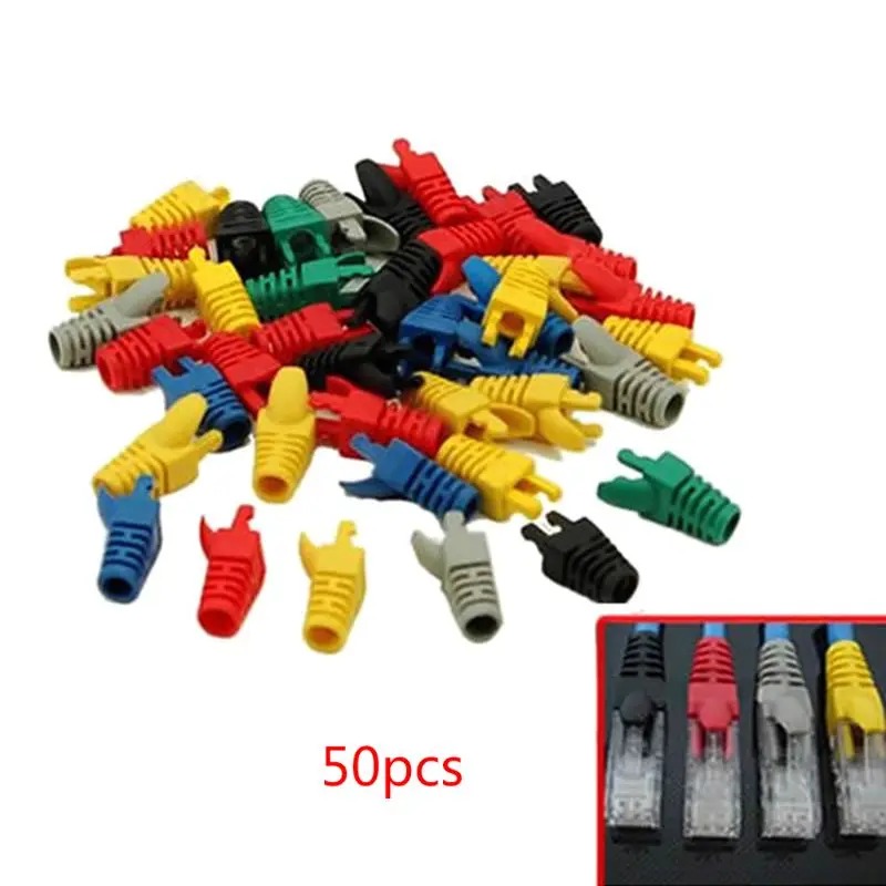 

Network RJ45 Cable Ends Plug Connector Cover Boots Cap Cat5 Cat6 Safety RJ45 Connector Jacket