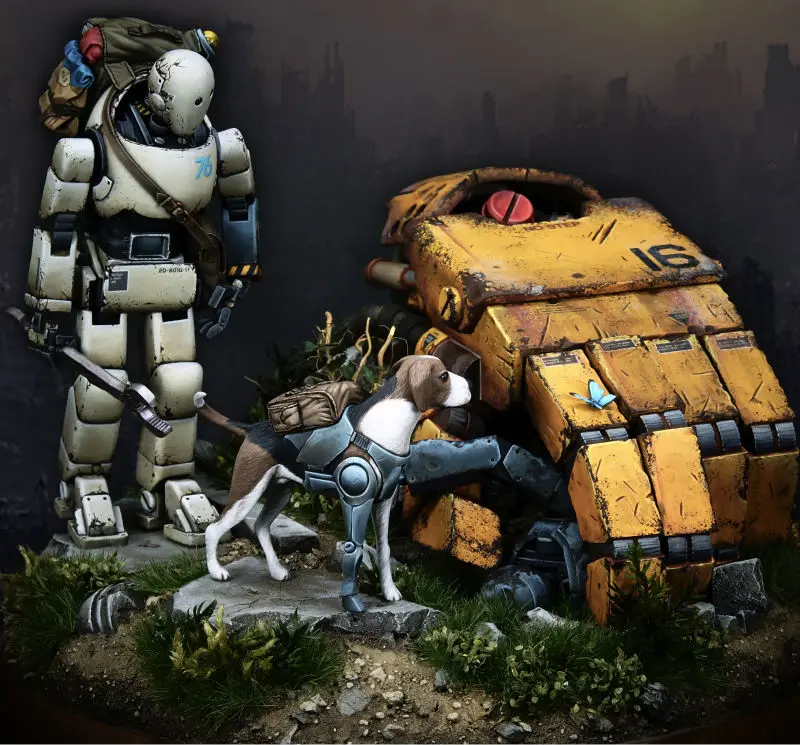 [Tuskmodel] робот модель из смолы 90 мм|resin model kits|model kitresin |