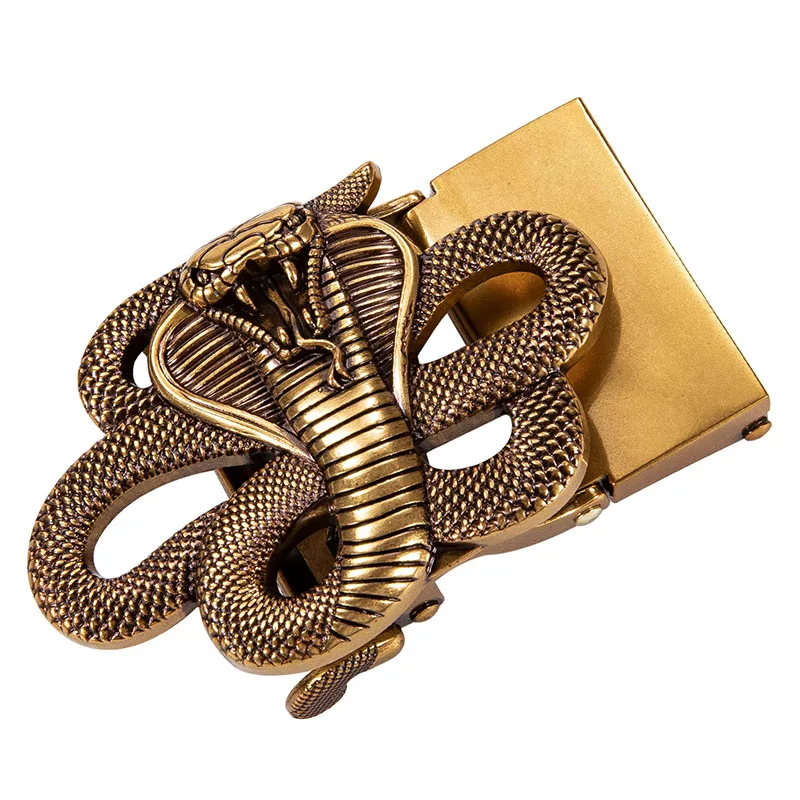 AK-2111 New Fashion Designer Automatic Metal Belt Buckles for Men Animal Fashion Gold Snake Cowboy Belt Buckles for belt 3.5cm