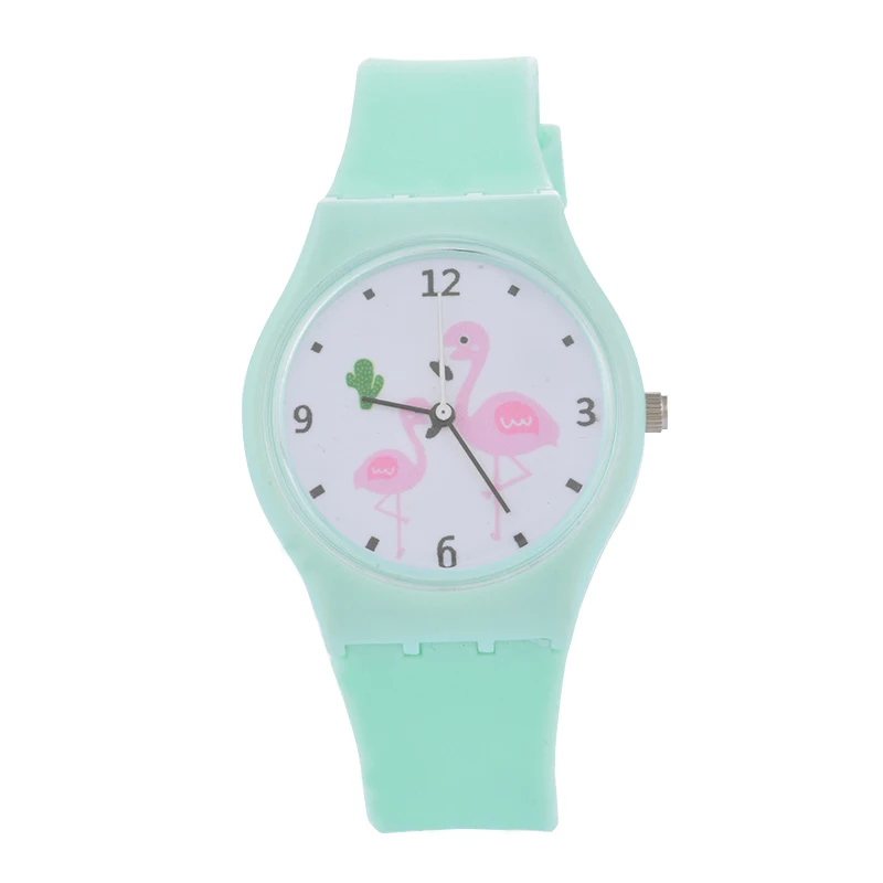 Модные милые повседневные силиконовые наручные часы для девочек с рисунком кота