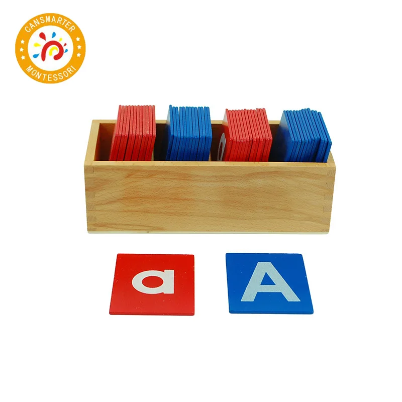 Детская игрушка Монтессори материал красный и синий песок Алфавит доска для