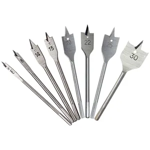 Набор сверл из цельной стали с шестигранным хвостовиком, набор сверл из плоской древесины для металла 6-30 мм, набор инструментов для сверления дерева из высокоуглеродистой стали