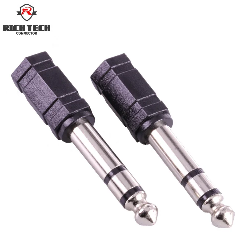 8pcs Jack 6.35mm 1/4&quot Male To 3.5mm 1/8&quot Female Audio Converter 6.5 male to 3.5 female Stereo terminal plug headphone adapter |
