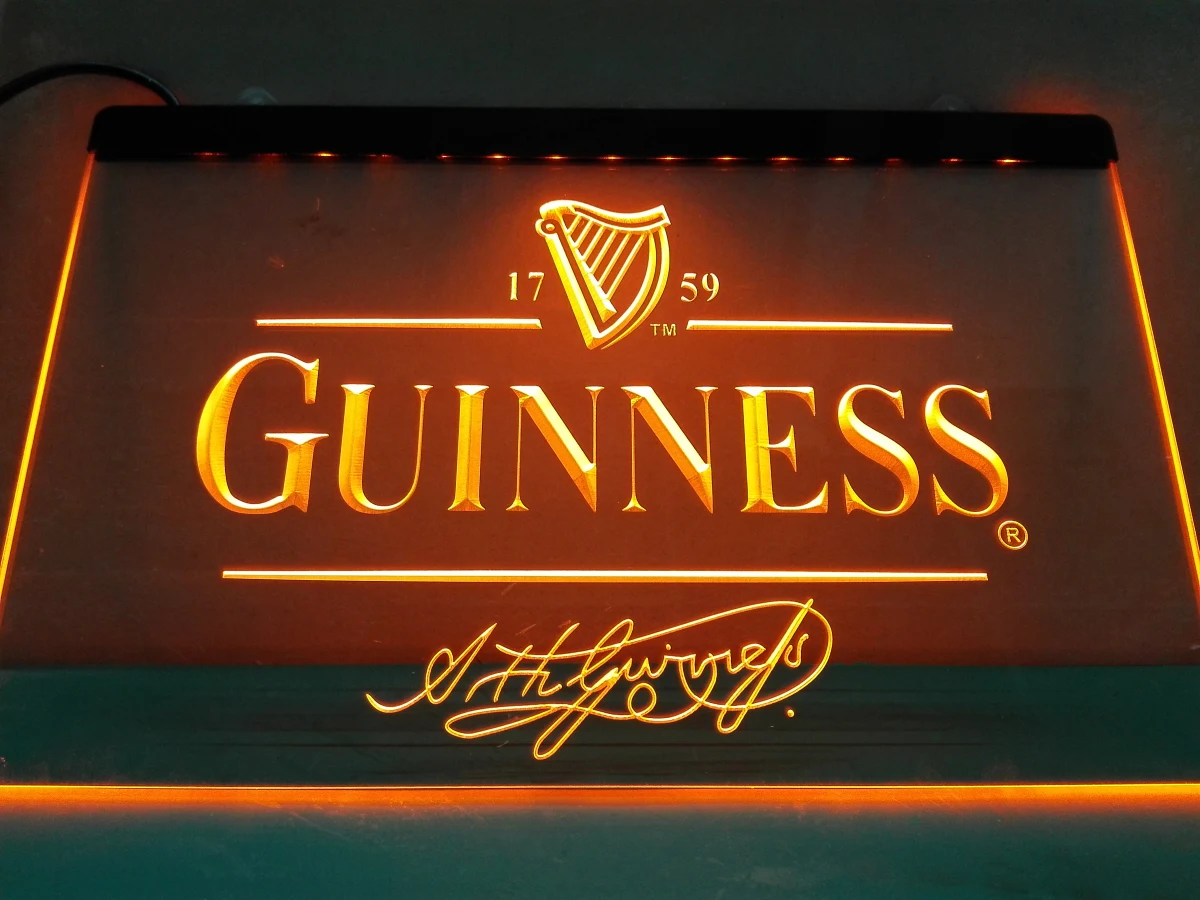 LE057- Guinness Alec Arth пивной бар светильник Sign Дом и сад