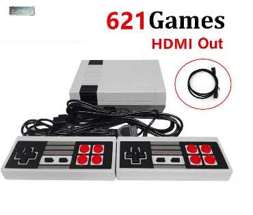 CoolBaby Мини ТВ семейная игровая консоль HDMI 8 бит Ретро игровая консоль встроенный 621 игровой портативный игровой плеер