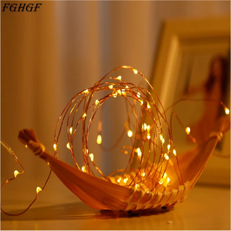 FGHGF медный провод светодиодный светильник s Ночной праздничный гирлянда