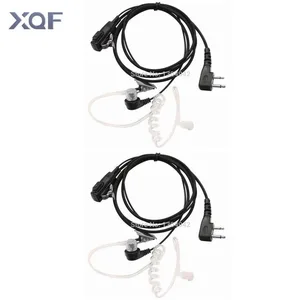 2 шт., скрытая Акустическая трубка, защита тела, ФБР наушники, гарнитура 2Pin для Icom Maxon Yaesu, аксессуары рация