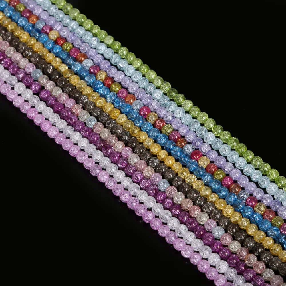 Лидер продаж 6/8/10 мм разноцветные Свободные круглые хрустальные