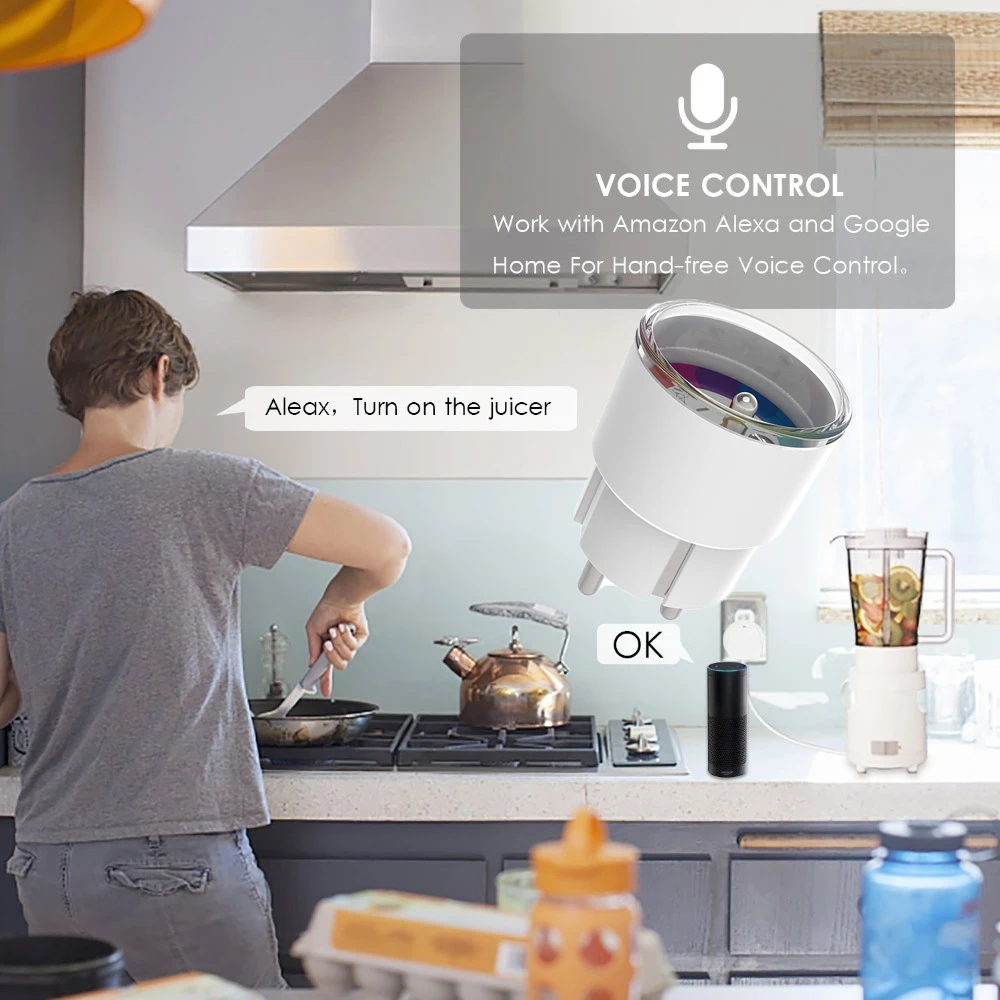 Lonsonho умная розетка Wifi умная розетка Польша Франция ЕВРО Великобритания США розетка 10A работает с Google Assistant Домашний Мини Alexa