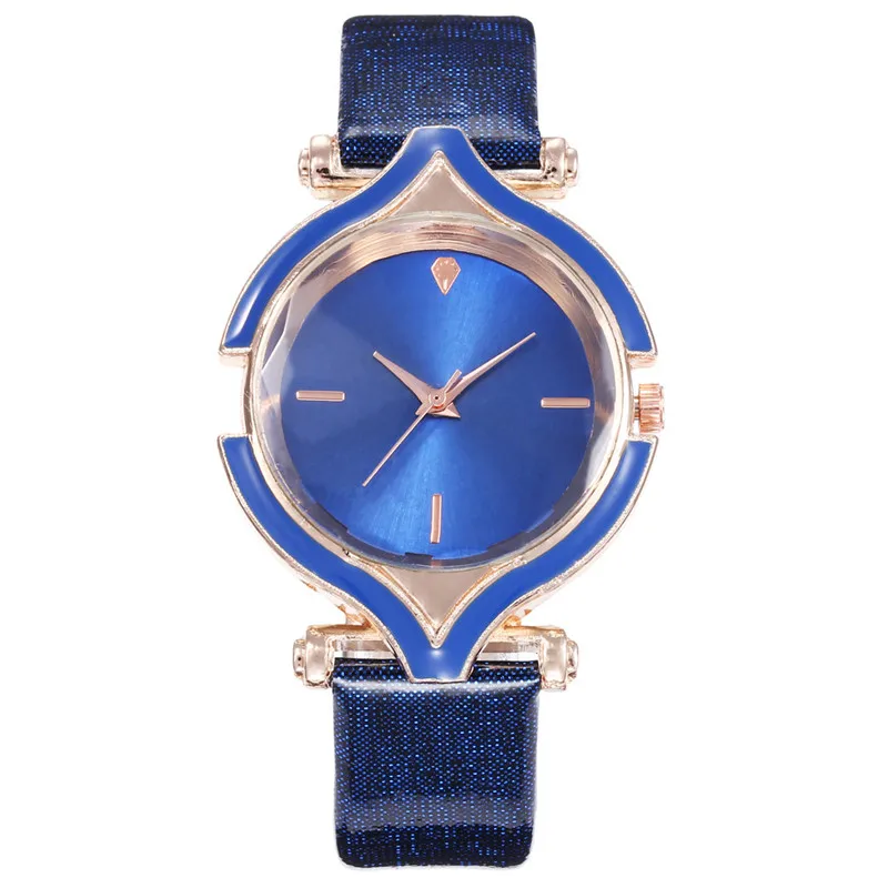 B Women's watches Top brand luxury fashion Ladies Watch High Quality Leather Dial Clock Wristwatch Relogio Masculino Gift Dress XC - Цвет: B