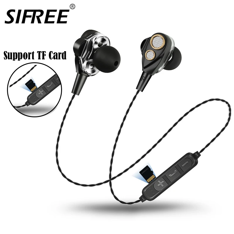 Bluetooth наушники 6D с двойным движущимся кольцом Беспроводная гарнитура поддержкой