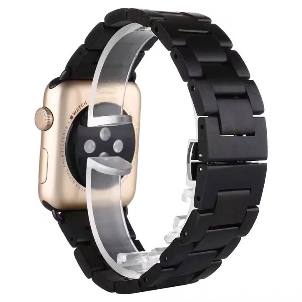 Style 3 Мода древесины браслет для наручных часов Apple Watch, версии 5 4 3 2 1 ремень 40/44/38/42 мм Для мужчин/Для женщин наручные ремень - Цвет ремешка: Style 3