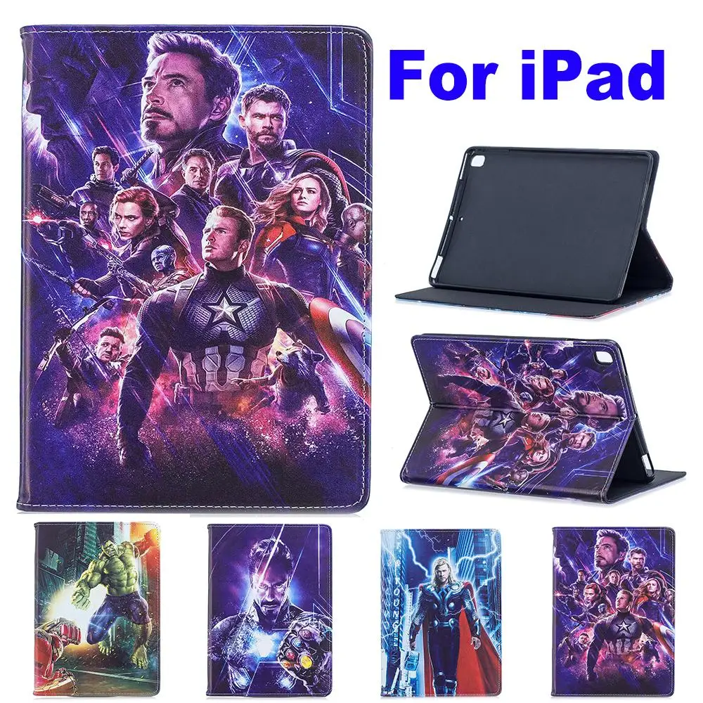 Чехол для ipad 4 air 2 9 7 2017 2018 mini 1/2/3/4/5 Pro Movie Marvel Avengers Endgame Thor stand coque capa Cover | Компьютеры и