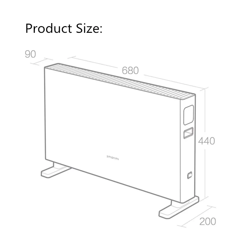 Электрический нагреватель Xiaomi Smartmi Smart Version конвекционный индуктивный бесшумный