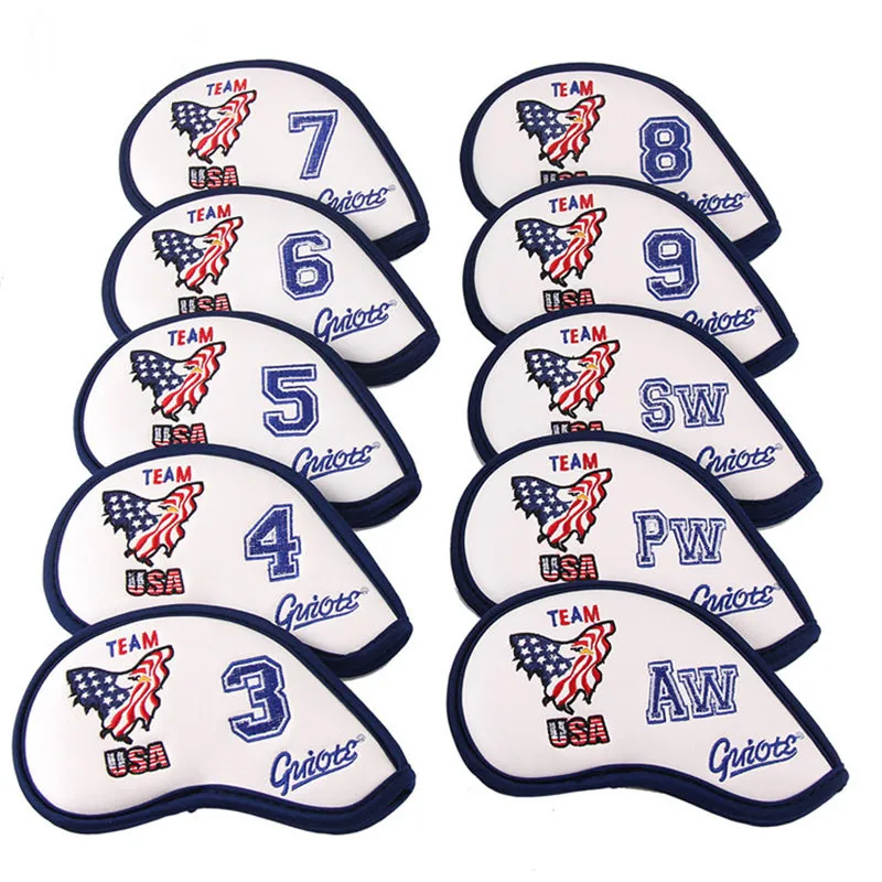 A Lot Of Pro Custom Golf Iron Headcover 3 #-9 # Pw Aw Sw высококачественные Чехлы для гольфа 10 шт./лот