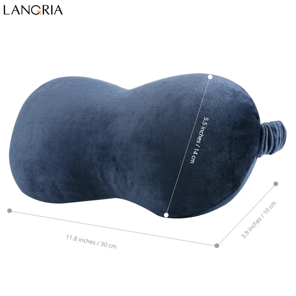 LANGRIA подушка в форме арахиса для шеи с эффектом памяти путешествий Автомобильная