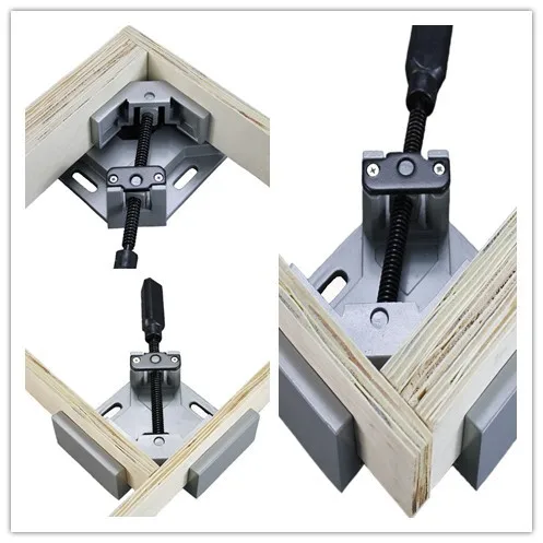 Алюминиевый угловой зажим для деревообработки рама аквариума с одной ручкой 90