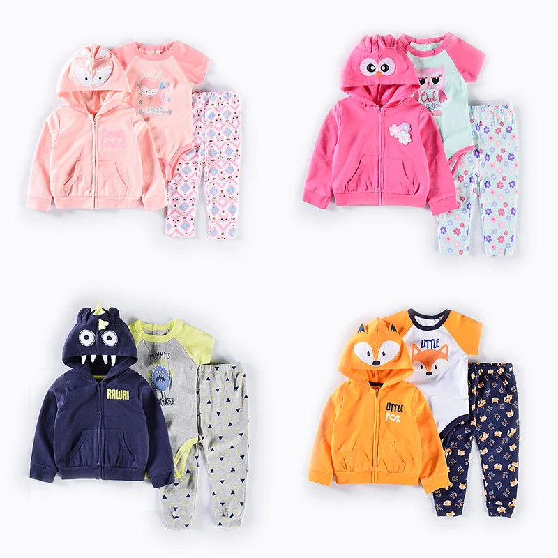 Комплект детской одежды из 3 предметов хлопковый костюм для мальчиков костюмы