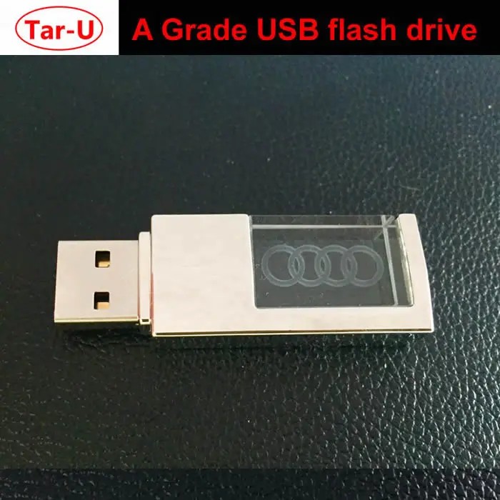 Red Audi Креативный бренд автомобиля 16 ГБ USB флэш-накопитель высокой скорости Емкость флэш-накопитель автомобиля логотип карты памяти - Цвет: Red Audi