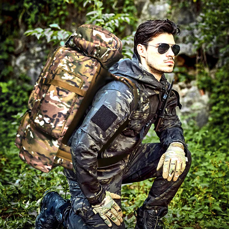 Уличный тактический рюкзак для альпинизма водонепроницаемый армейский на плечо