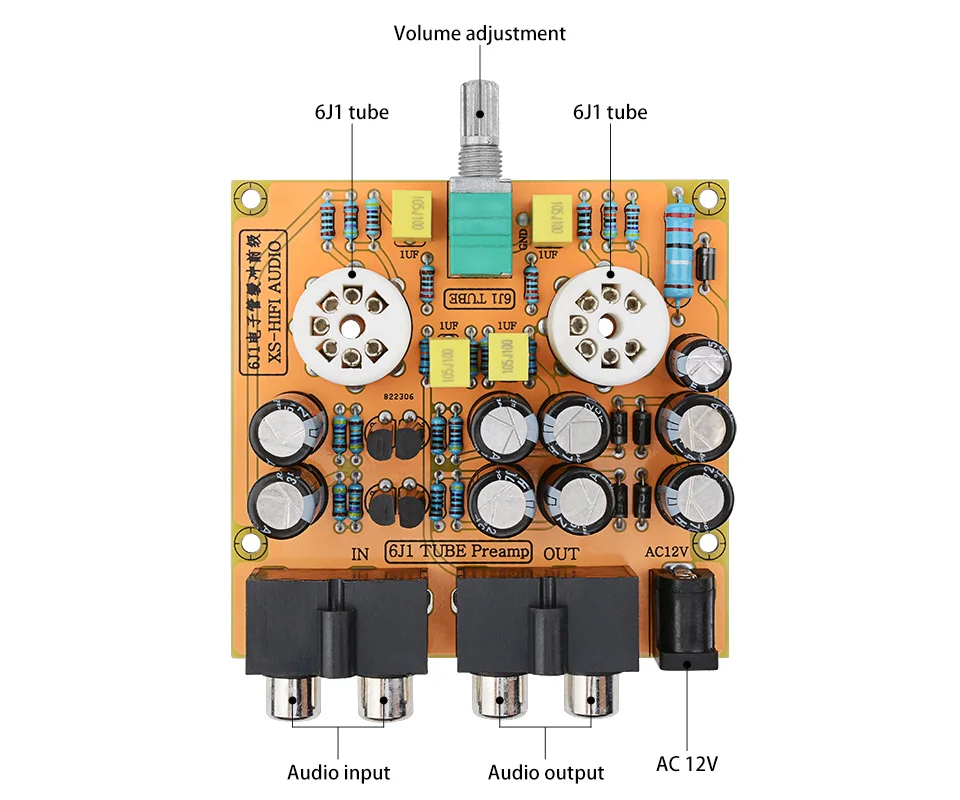 AIYIMA 6J1 HiFi Electron Tube Preamp Amplifier Board Class A AMP 6J2 Vacuum Bile Preamplifier DIY For Home Sound Theatre