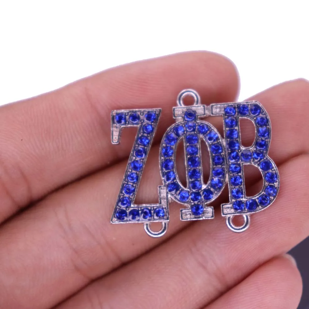 Лидер продаж подвеска с голубым кристаллом Zeta Phi Beta для изготовления ожерелий