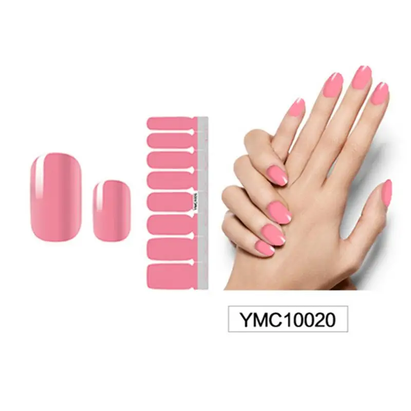 YMC1020 1 шт/16 стикер для ногтей оптом лак для ногтей стикер на полную длину экологический для беременных женщин простой в использовании цвет - Цвет: YMC1020