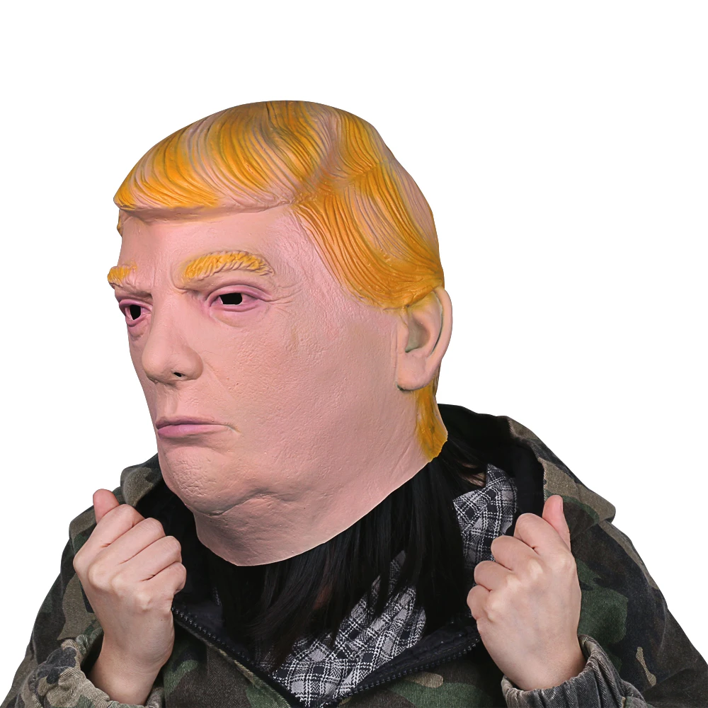 1 шт. Дональд Трамп маска миллиардер президентский костюм из латекса для косплея