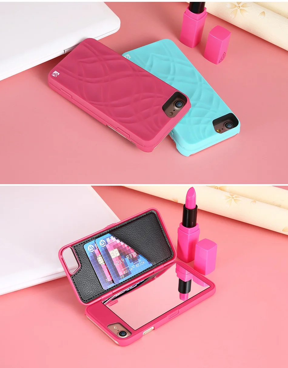 FLOVEME зажим держатель для карт зеркальный чехол для телефона для iPhone XS Max XR 7 8 Plus защитный чехол для iPhone 6 6s Plus 7 8 Coque