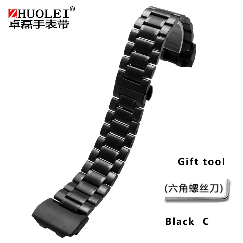 Black C Дизайн для CASIO clay king GG-1000/GWG-100/GSG-100 точные стальные часы со стальной цепочкой для мужских часов - Цвет ремешка: Black C