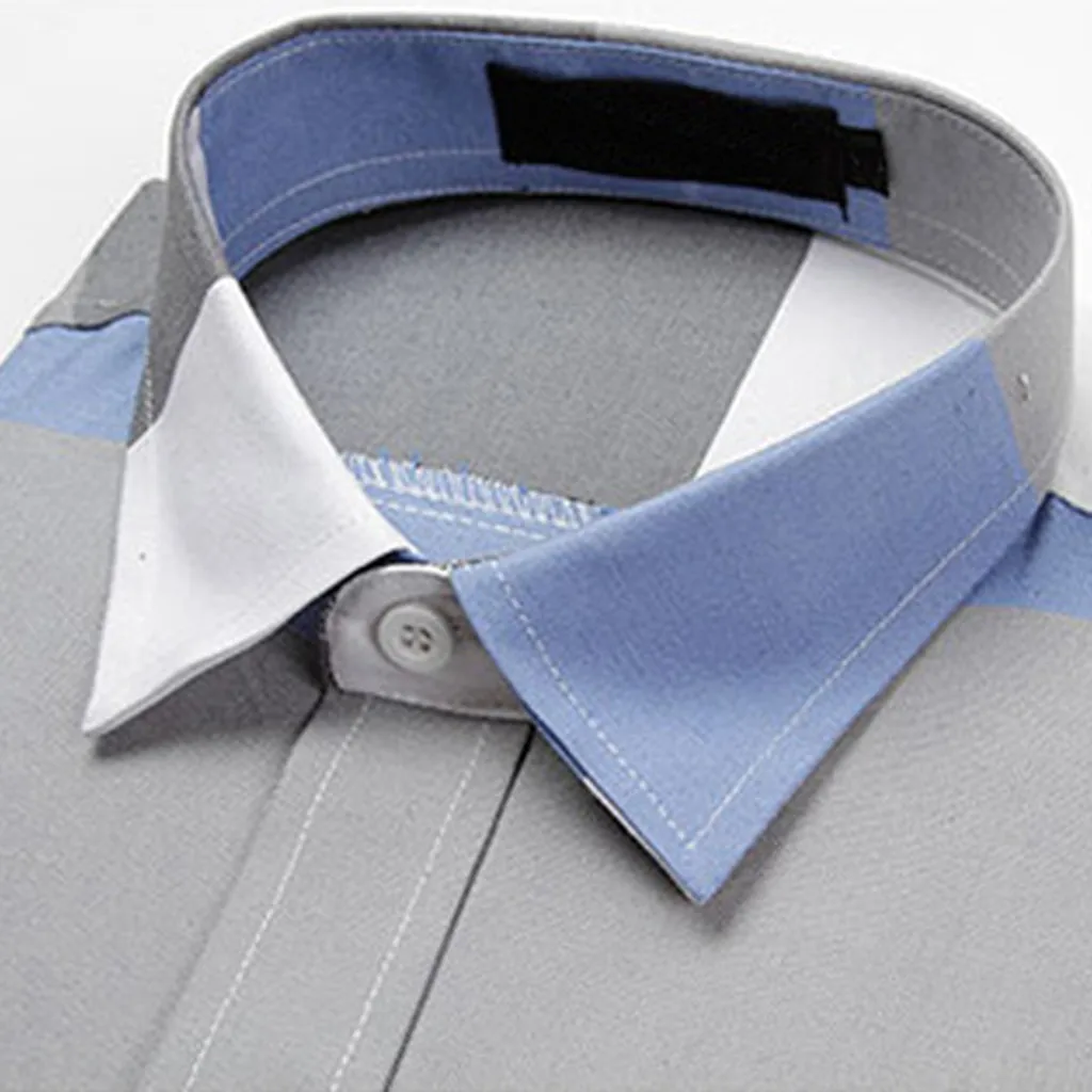 JAYCOSIN рубашка мужская camisa masculina модная деловая полосатая Летняя Повседневная рубашка с длинным рукавом мужская рубашка