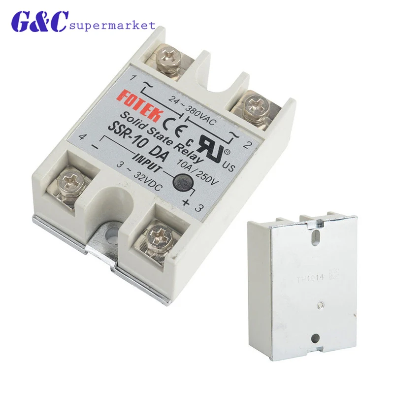 1 шт. твердотельное реле SSR-100DA SSR-75DA SSR-60DA 10DA 25DA 40DA на самом деле 3-32 В постоянного