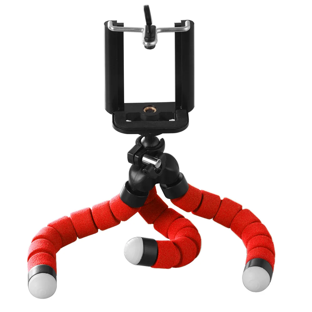 Phone Holder For iPhone X 10 XS Max XR Flexible Octopus Tripod Bracket Selfie Expanding Stand Mount Monopod Styling Accessories - Цвет: Red Holder