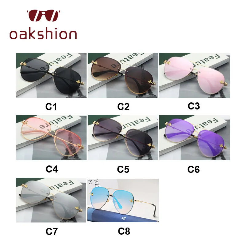 Ретро Золотая оправа маленькие пчелы солнцезащитные очки для женщин и мужчин