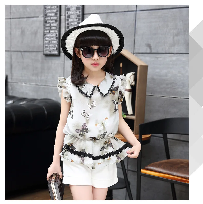 Детский летний комплект одежды для девочек новый Комплекты 4-14 лет Детские