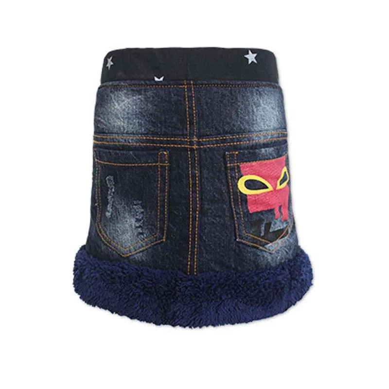 Роскошные детские джинсовые юбки с карманами и принтом для маленьких девочек