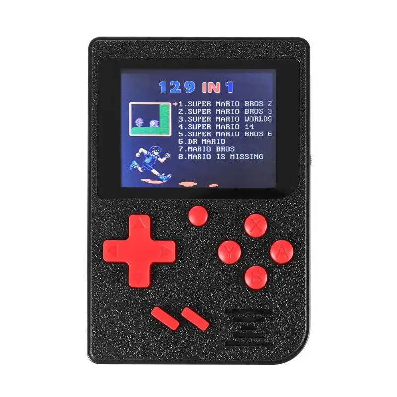 Черный Портативная мини-игровая консоль 8 бит встроенный 129 игровой портативный игровой плеер с 2,4 дюймовым цветным ЖК-экраном дисплей игровой консоли ИГРОВАЯ-ПРИСТАВКА - Цвет: Черный