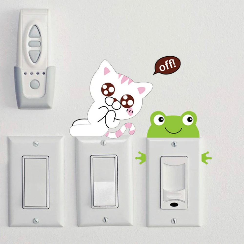 11 Наклейки в Одна деталь переключатель животных Панель для Домашний