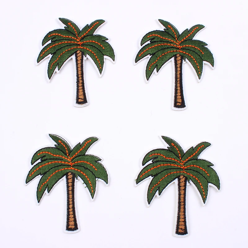 10 шт./лот наклейка на кокосовое дерево с вышивкой Пальму ручная работа пэчворк