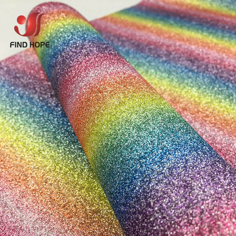 Rainbow Fine Glitter А4 цветочный принт сверкающая радуга звезда бабочка тонкий блеск кожа ткань кожзам лук Ремесло DIY материал - Цвет: Rainbow Fine Glitter