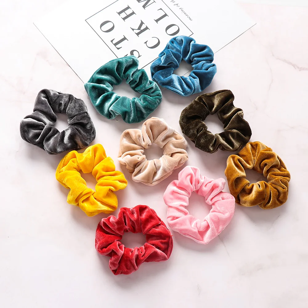 1 шт. Модные женские бархатные резинки для волос Веревка женский винтажный