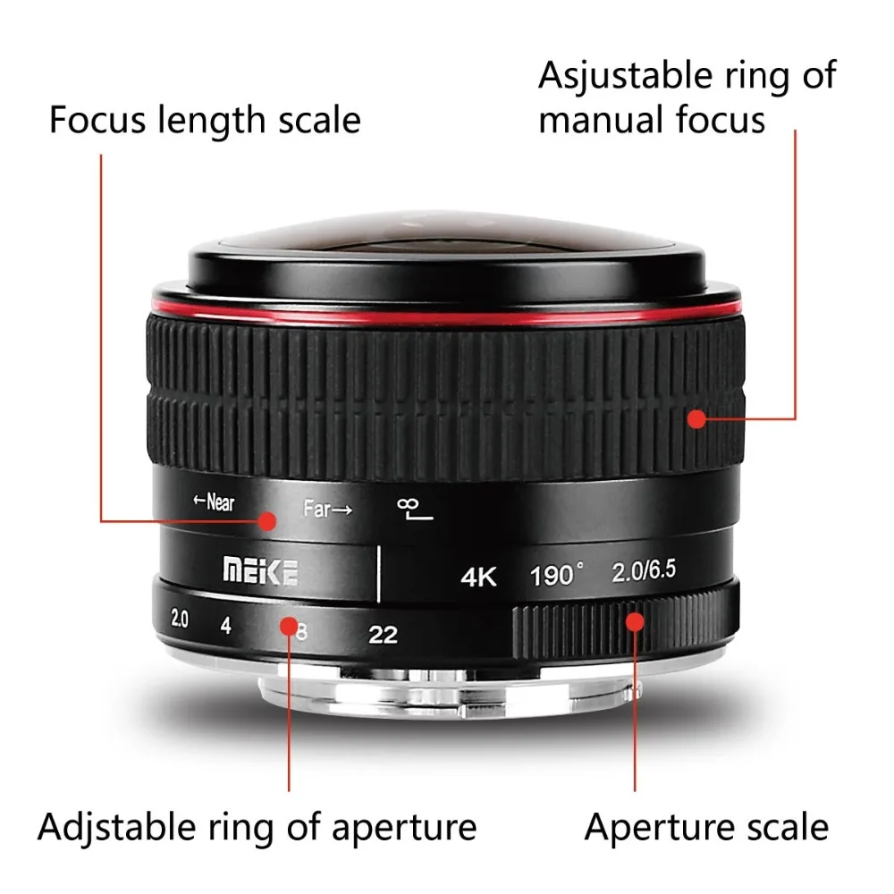 Объектив Meike MK 6 5 мм f/2 0 "рыбий глаз" для камер Olympus Micro 4/3 с креплением EM10 Mark ii EM5
