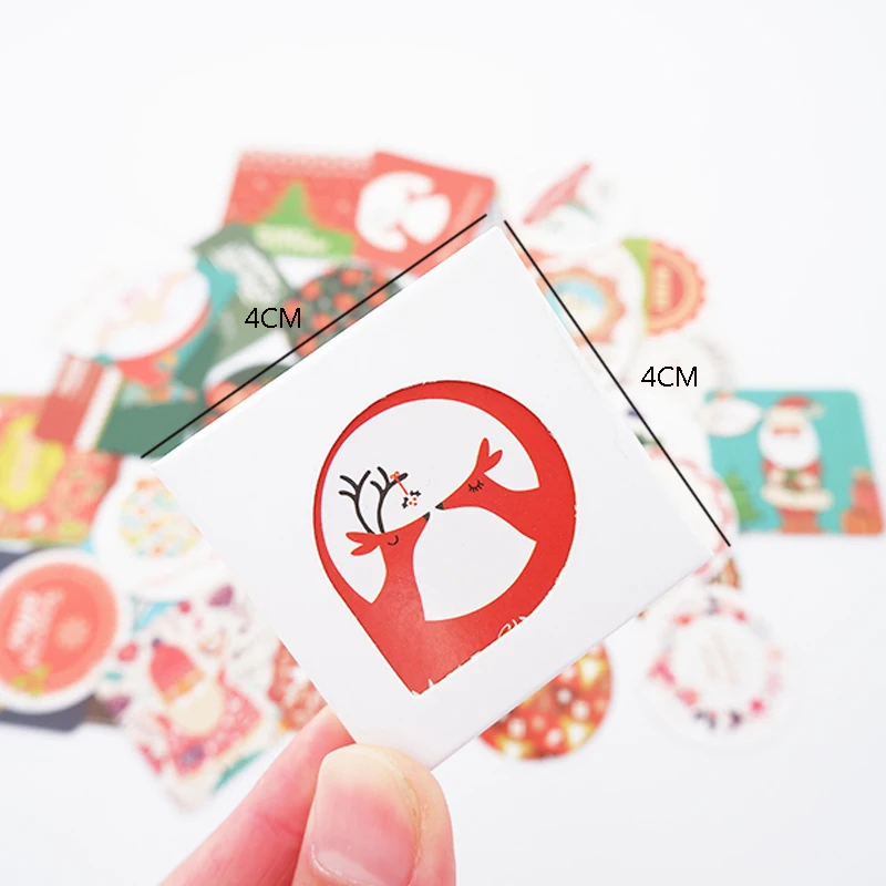 

38 Pcs/box Christmas album paper sticker DIY decoration stickers diary photo album scrapbooking planner label sticker