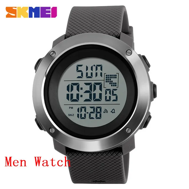 Gray men watch Мужские модные спортивные часы для мужчин цифровой светодиодный электронные часы мужские военные водонепроницаемые наручные женские часы Relogio Masculino - Цвет: Gray men watch